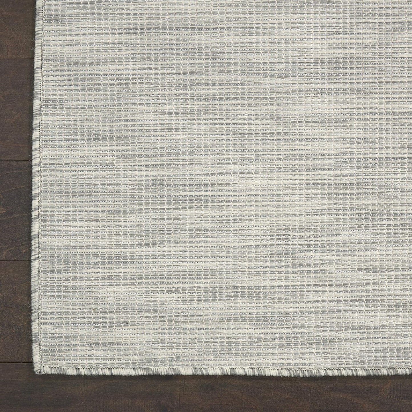 Nourison Positano Indoor/Outdoor Light Grey 6' x Round Area Rug, Easy Cleaning, Non Shedding, Bed Room, Living Room, Dining Room, Backyard, Deck, Patio (6 Round)