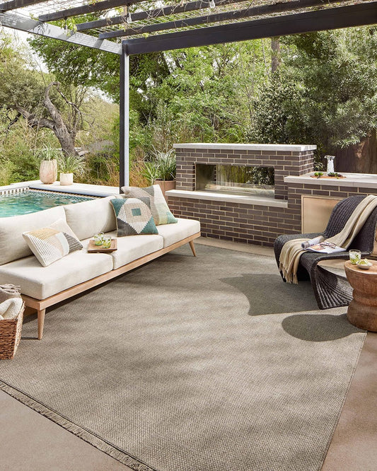 Loloi Dawn Collection Indoor/Outdoor DAW-04 Coffee 7'-8" x 10' Area Rug