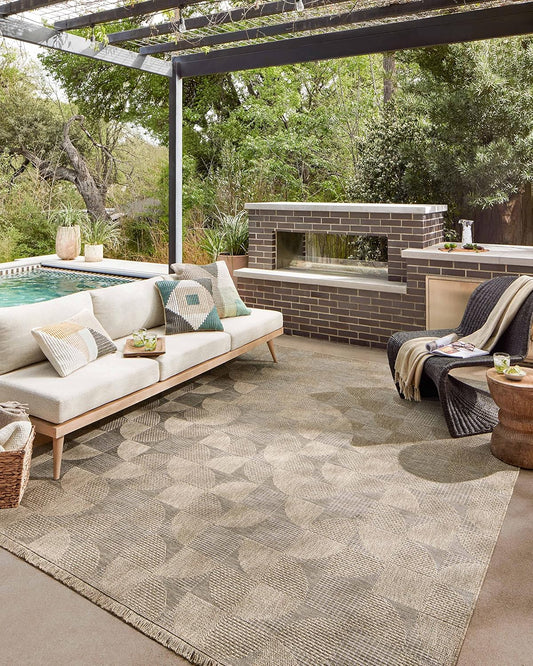 Loloi Dawn Collection Indoor/Outdoor DAW-08 Beige 11'-4" x 15' Area Rug