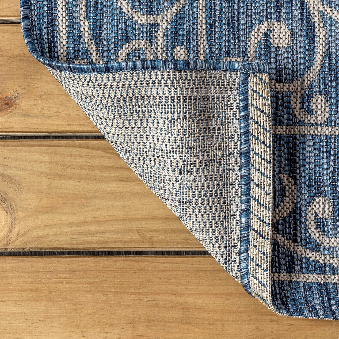 JONATHAN Y SMB106D-4 Charleston Vintage Filigree Textured Weave Indoor/Outdoor Navy/Gray 4 ft. x 6 ft. Area Rug, Classic,Easy-Cleaning,HighTraffic,LivingRoom,Backyard, Non Shedding