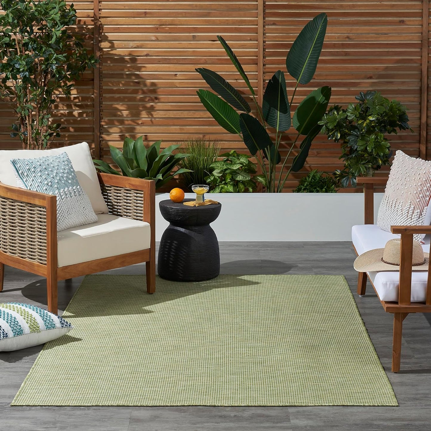 Nourison Home Home Positano 7' x 10' Fabric Green Area Rug