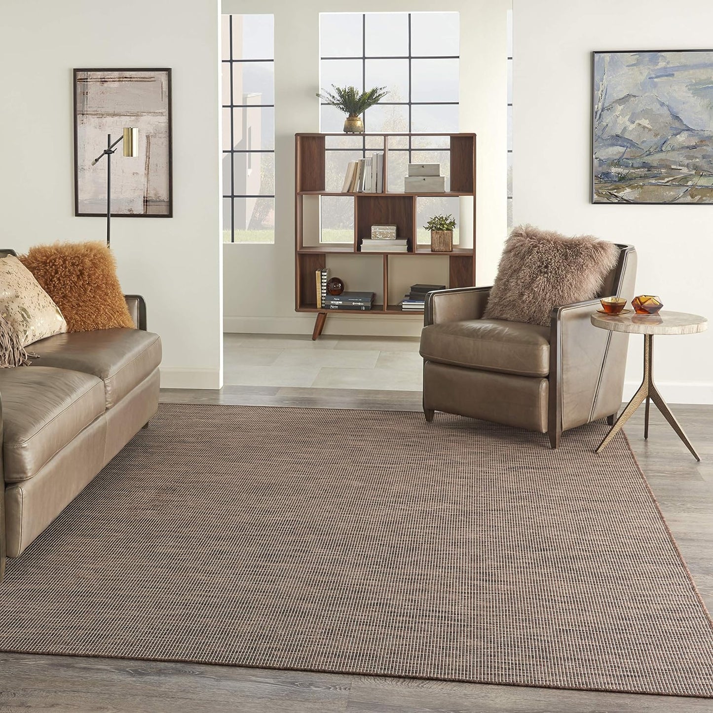 Nourison Positano Indoor/Outdoor Natural 2'2" x 12' Area Rug, Easy Cleaning, Non Shedding, Bed Room, Living Room, Dining Room, Backyard, Deck, Patio (2x12)