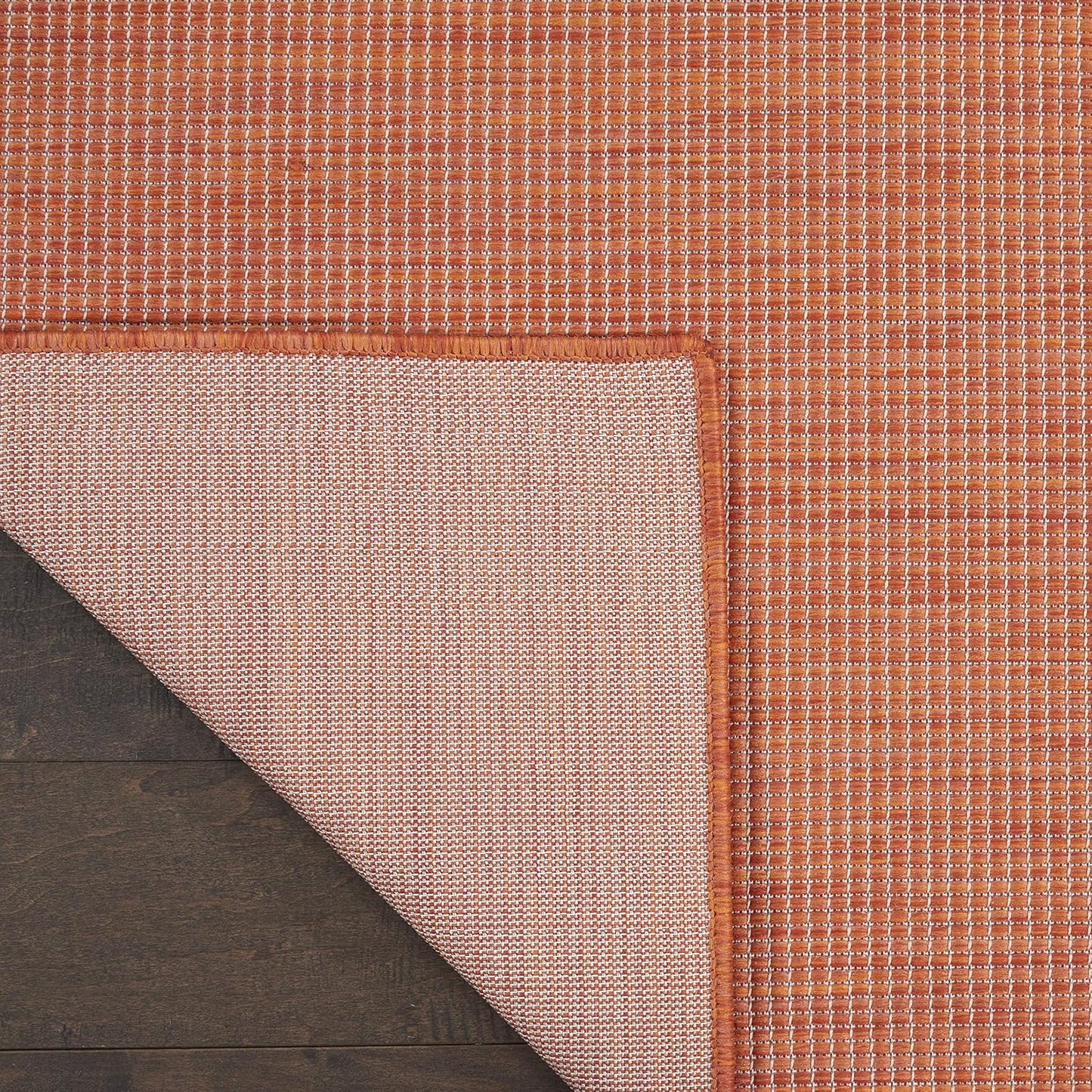 Nourison Positano Indoor/Outdoor Terracotta 2'2" x 8' Area Rug, Easy Cleaning, Non Shedding, Bed Room, Living Room, Dining Room, Backyard, Deck, Patio (2x8)